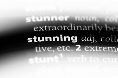 bir sözlüğü'ndeki çarpıcı sözcüğü. çarpıcı konsept.