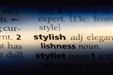 şık tek kelimeyle bir sözlük. şık konsept.