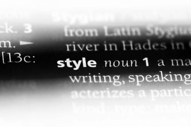 tarzı Word'deki bir sözlük. Stil kavramı.