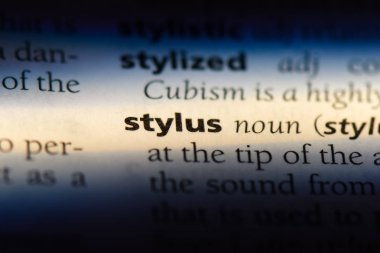 ekran kalemi Word'de bir sözlük. dijital kalem kavramı.