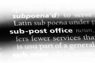 alt post office Word'de bir sözlük. alt Postane kavramı.