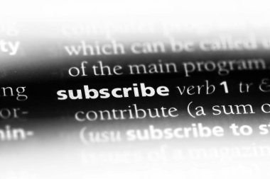 bir sözlüğü'ndeki sözcüğü abone. kavram abone.