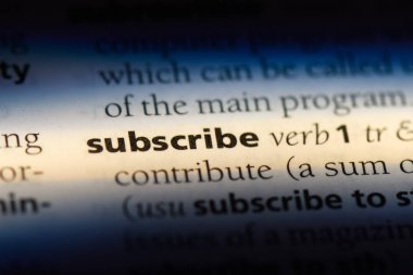 bir sözlüğü'ndeki sözcüğü abone. kavram abone.