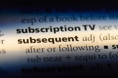 Sonraki sözcüğü sözlüğe. sonraki kavramı.