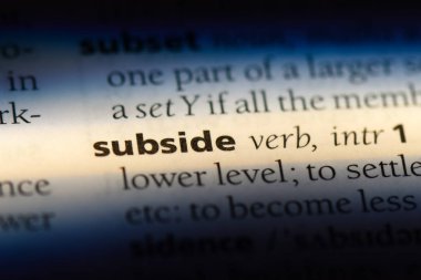 bir sözlüğü'ndeki sözcüğü çökmek. kavram çökmek.