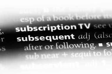 Sonraki sözcüğü sözlüğe. sonraki kavramı.