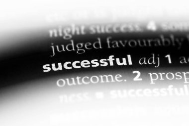 başarılı tek kelimeyle bir sözlük. başarılı konsept.