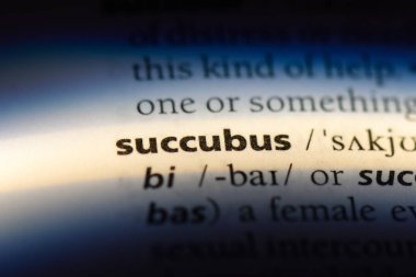Succubus Word'de bir sözlük. Succubus kavramı.