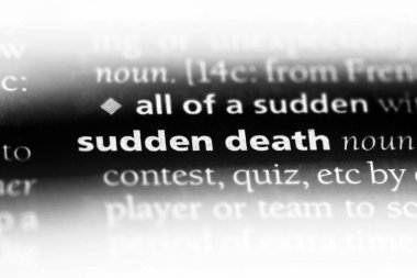 ani ölüm Word'de bir sözlük. ani ölüm kavramı.