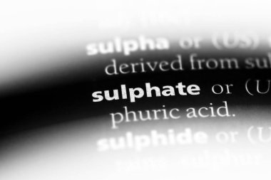 sülfat Word'de bir sözlük. sülfat kavramı.