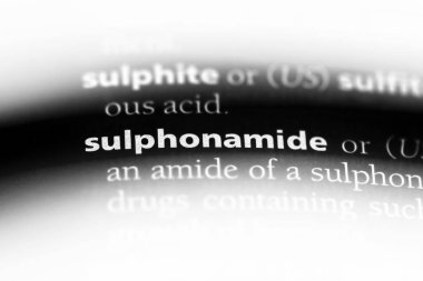 sulphonamide sözcük sözlüğe. sulphonamide kavramı.