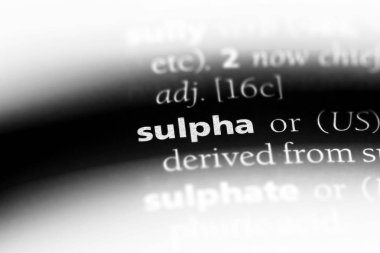 sulpha tek kelimeyle bir sözlük. sulpha kavramı.