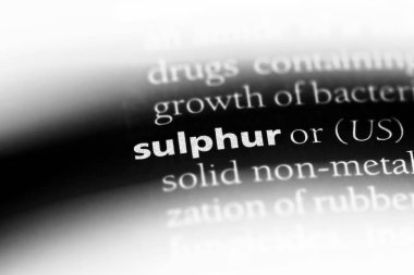 Kükürt Word'de bir sözlük. Kükürt kavramı.