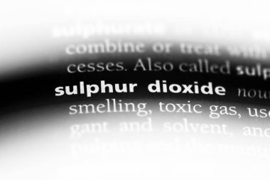 Kükürt dioksit sözcük sözlüğe. Kükürt dioksit kavramı.
