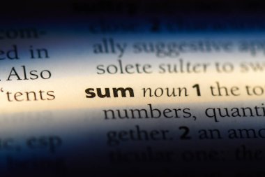 bir sözlüğü'ndeki Toplam sözcüğü. Toplam konsept.