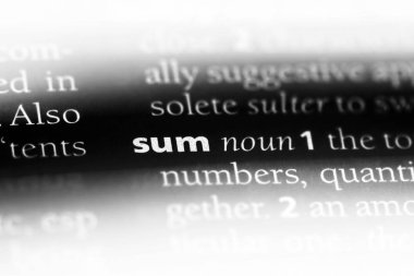 bir sözlüğü'ndeki Toplam sözcüğü. Toplam konsept.