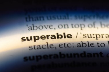 superable tek kelimeyle bir sözlük. superable kavramı.