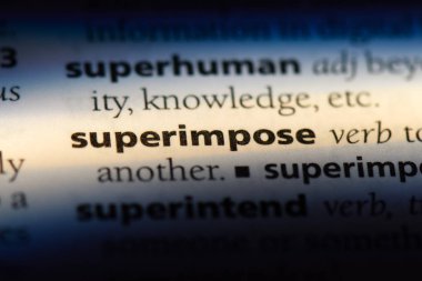 bir sözlüğü'ndeki sözcüğü üst üste. kavram üst üste.