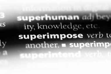 bir sözlüğü'ndeki sözcüğü üst üste. kavram üst üste.