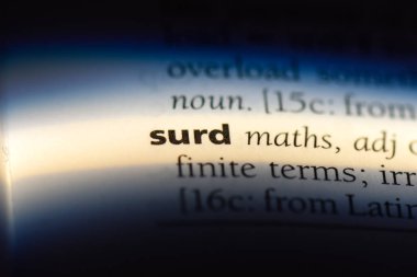 Sözlükte bir kelime var. surd konsepti.