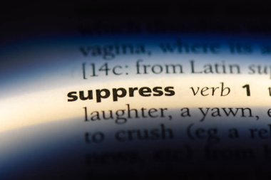 bir sözlüğü'ndeki sözcüğü bastırmak. kavram bastırmak.