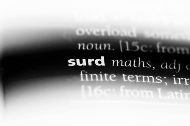 Sözlükte bir kelime var. surd konsepti.