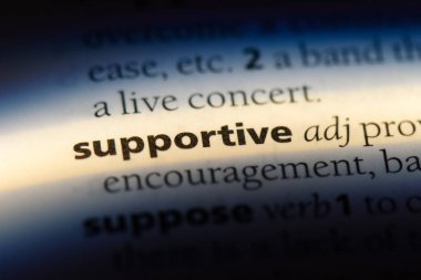 bir sözlüğü'ndeki destekleyici sözcüğü. destekleyici kavramı.