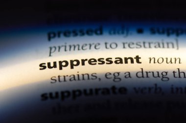 bir sözlüğü'ndeki bastırıcı sözcüğü. bastırıcı kavramı.