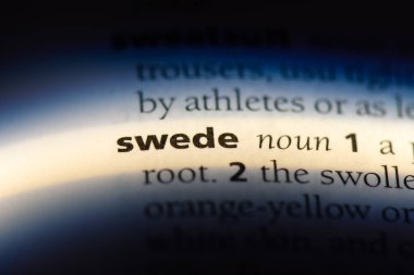 İsveçli Word'de bir sözlük. İsveçli kavramı.