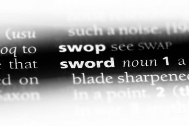 kılıç Word'de bir sözlük. kılıç kavramı.