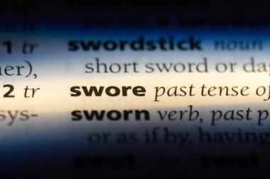 Sözlüğe kelime yemin ettim. kavram yemin ettim.