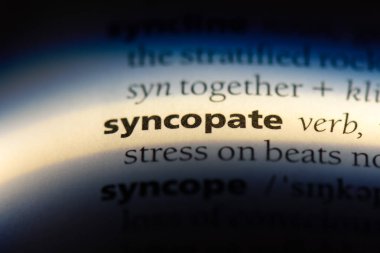 bir sözlüğü'ndeki sözcüğü syncopate. kavram syncopate.