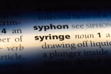 bir sözlüğü'ndeki sözcüğü şırınga. şırınga kavramı.