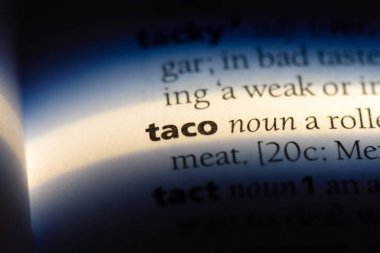 Taco Word'de bir sözlük. Taco kavramı.