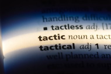 taktik Word'de bir sözlük. taktik kavramı.