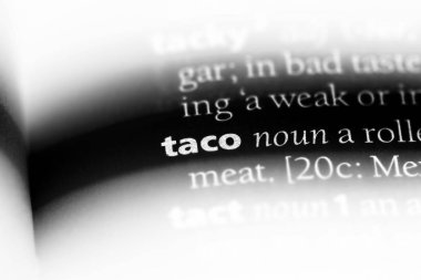 Taco Word'de bir sözlük. Taco kavramı.