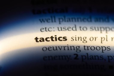 taktik Word'de bir sözlük. taktik kavramı.