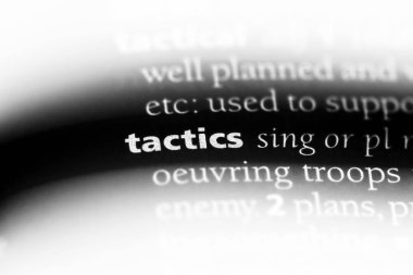 taktik Word'de bir sözlük. taktik kavramı.