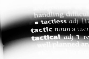 taktik Word'de bir sözlük. taktik kavramı.