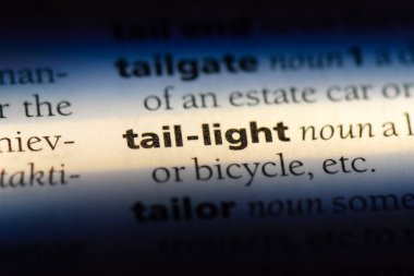 kuyruk ışık sözcük sözlüğe. kuyruk ışık kavramı.