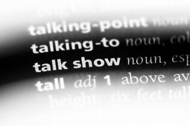 Talk-show Word'de bir sözlük. Talk-show kavramı.