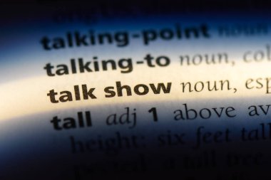 Talk-show Word'de bir sözlük. Talk-show kavramı.