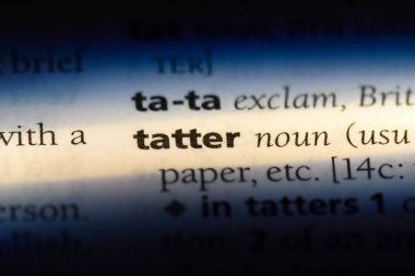tatter sözcük sözlüğe. tatter kavramı.