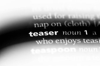 teaser Word'de bir sözlük. teaser kavramı.