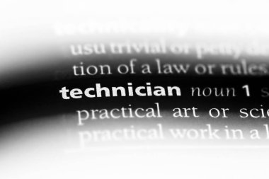 teknisyen Word'de bir sözlük. teknisyen kavramı.