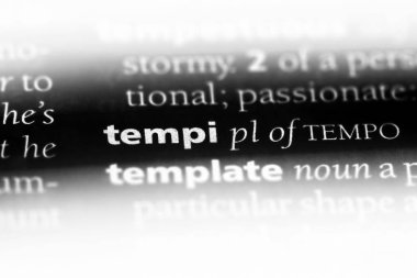 bir sözlüğü'ndeki Tempi sözcüğü. Tempi kavramı.