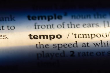 Tempo Word'de bir sözlük. Tempo kavramı.