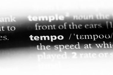 Tempo Word'de bir sözlük. Tempo kavramı.