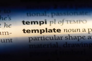 Şablon Word'de bir sözlük. şablon kavramı.