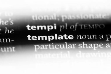 Şablon Word'de bir sözlük. şablon kavramı.